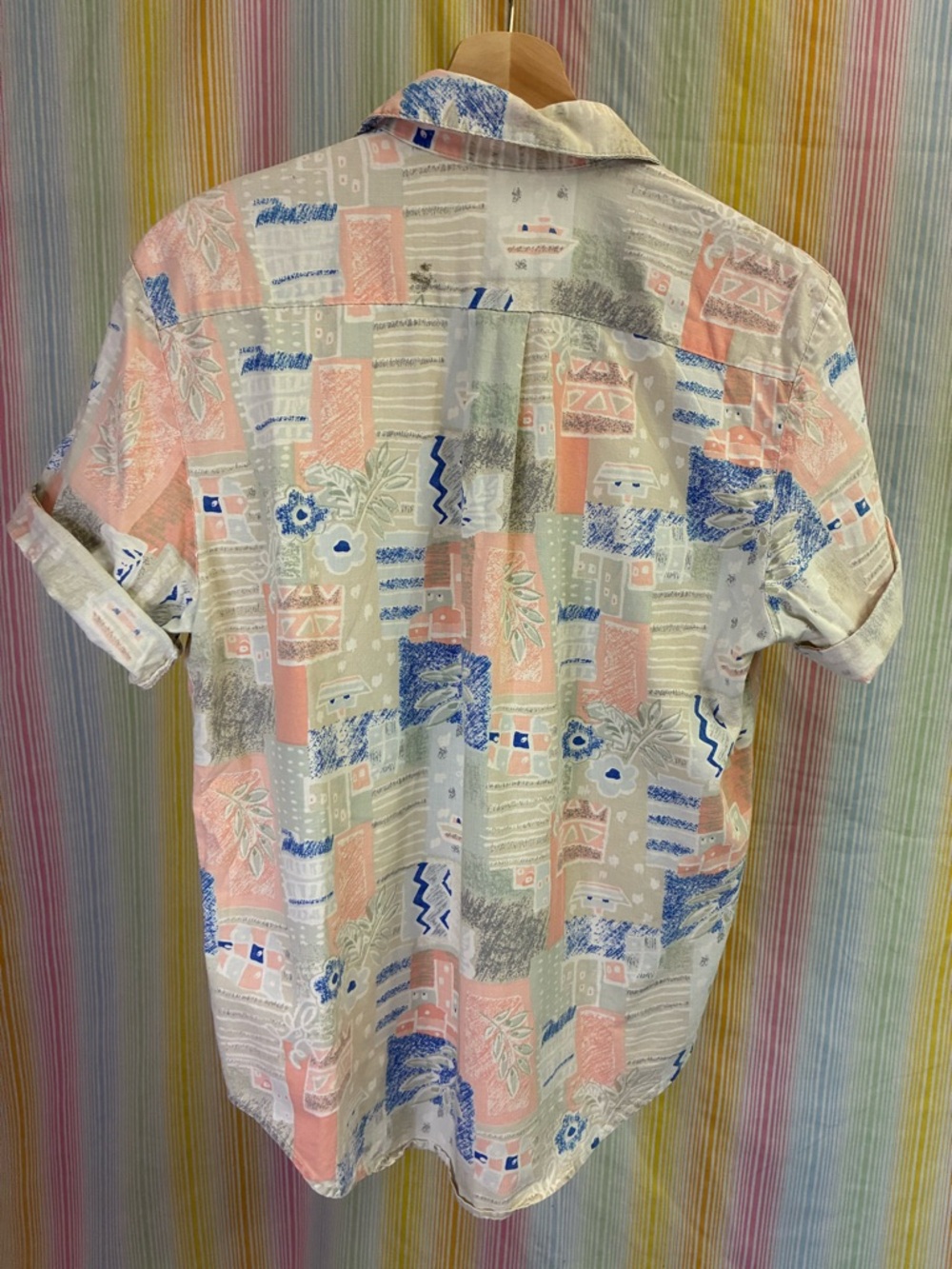 Vintage Cherokee Hawaiian style button down short sleeve shirt, size S - Picture 6 of 8